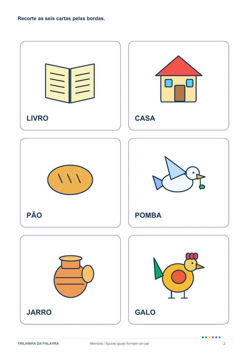 Cartas ilustradas para recortar